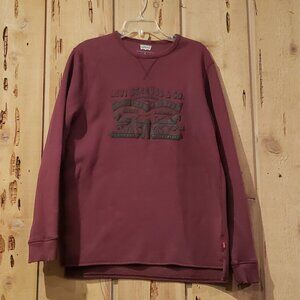 Vintage Levis 2 horse label sweatshirt Sz L Unique Graphic, overlaid onto shirt!